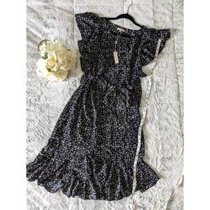 NWT Max studio medium ruffles floral midi dress